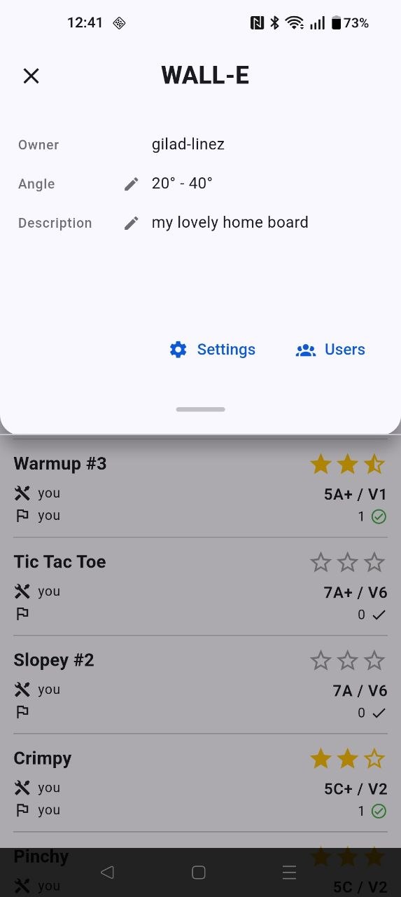 Wall information screen